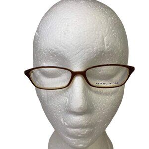 #5296 Marchon Brown rectngle Womens Eyewear Frames 50-15-135